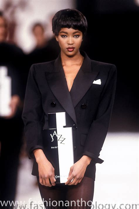 naomi campbell fall winter yves saint laurent 1988|naomi campbell fashion history.